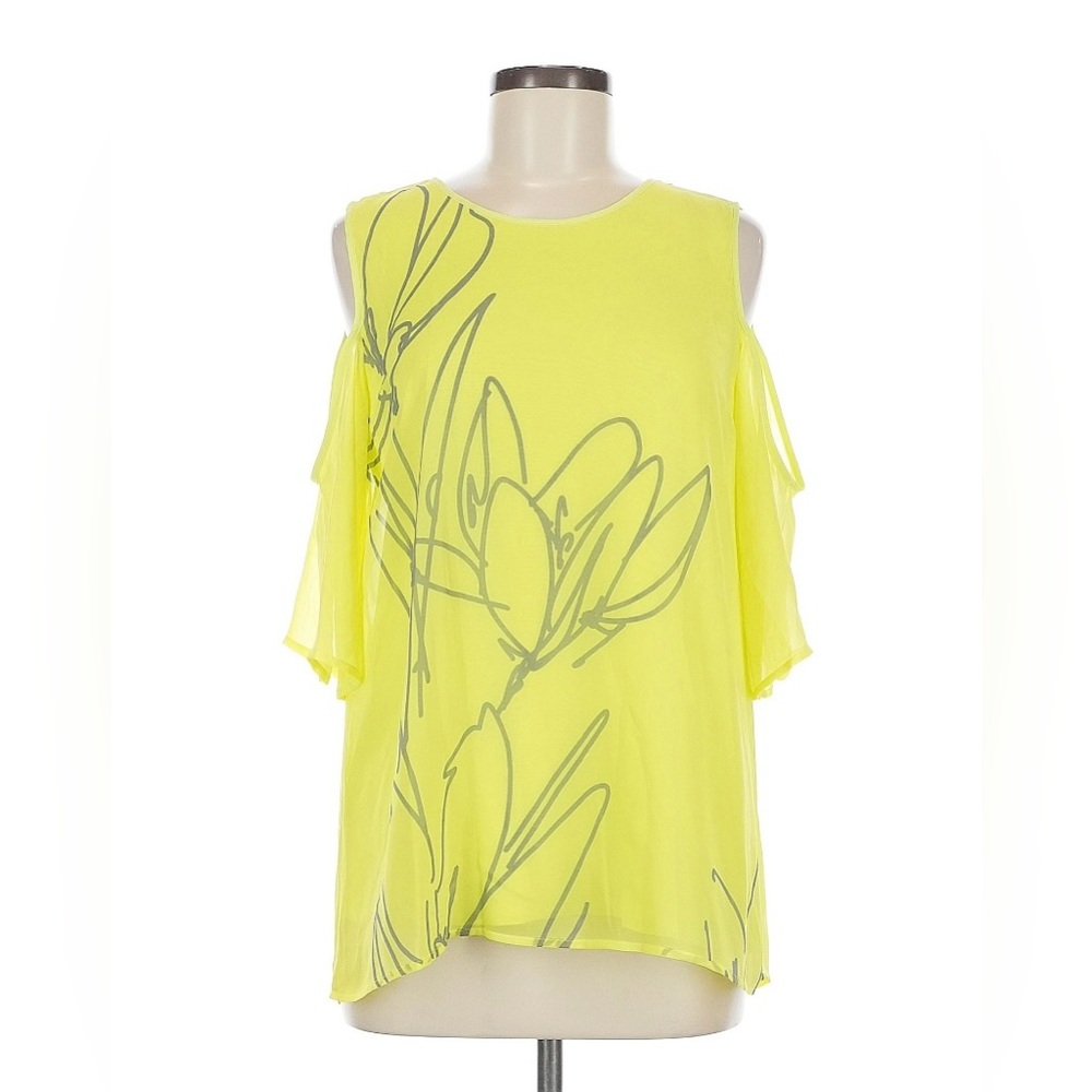 Vince Camuto Key Lime Cold Shoulder Blouse